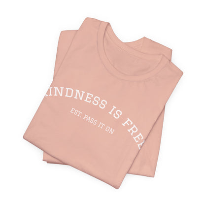 KINDNESS IS FREE Varsity Arch Tee | Unisex Softstyle | Multiple Colors 💭