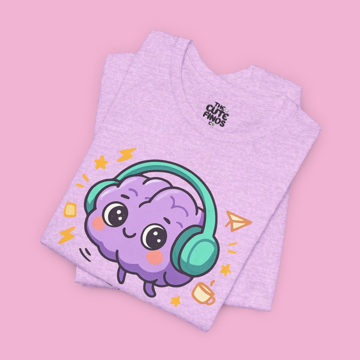 ADHD = Creative Energy 💖🧠 Kawaii Brain Headphones Tee