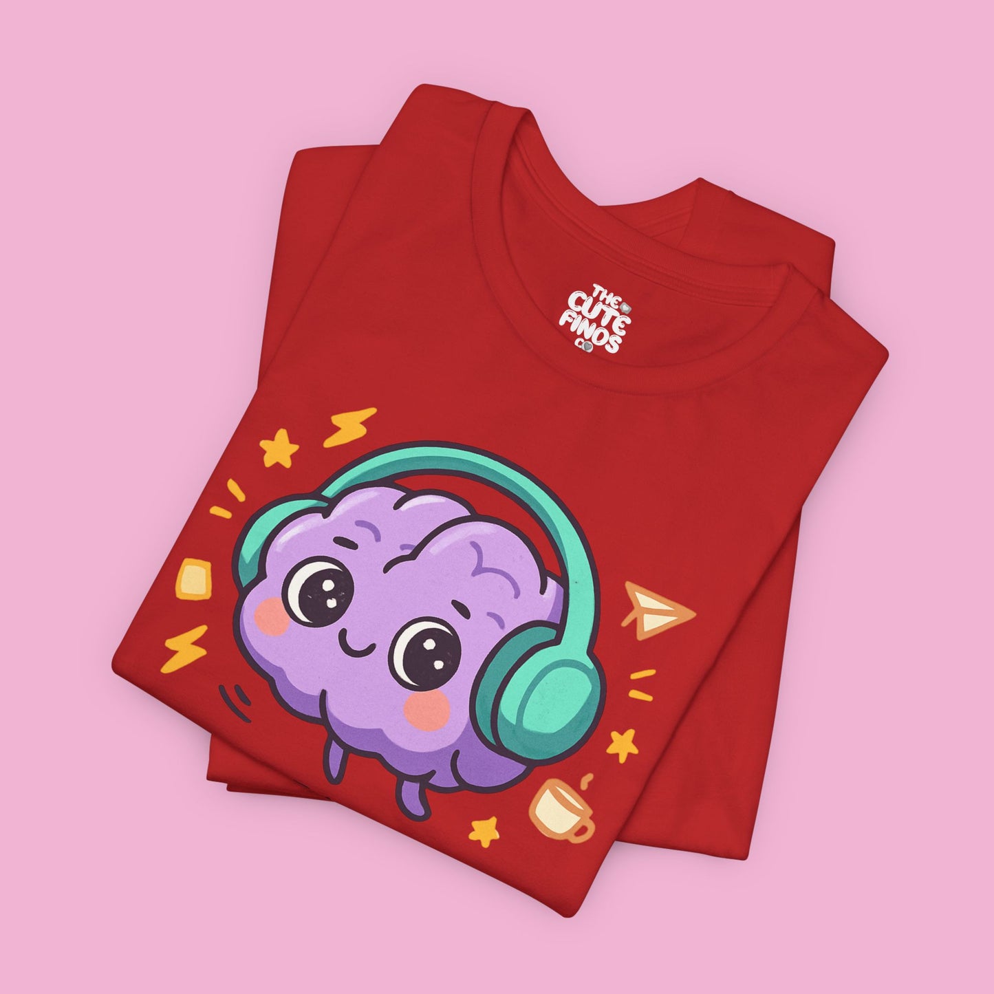 ADHD = Creative Energy 💖🧠 Kawaii Brain Headphones Tee