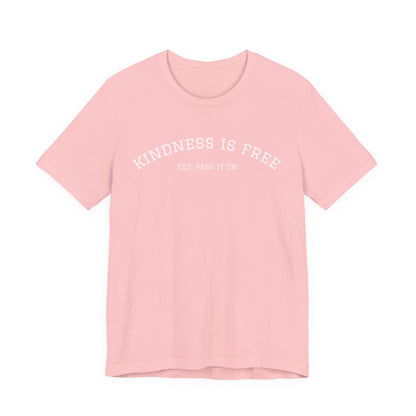 KINDNESS IS FREE Varsity Arch Tee | Unisex Softstyle | Multiple Colors 💭