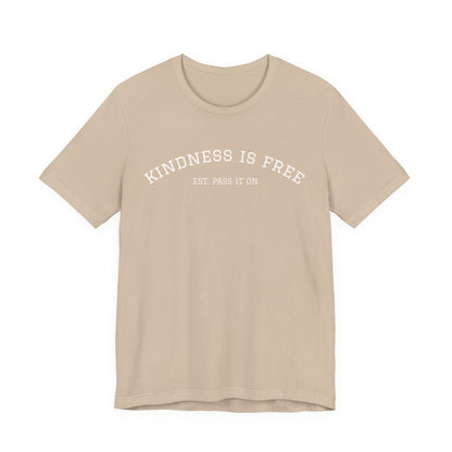 KINDNESS IS FREE Varsity Arch Tee | Unisex Softstyle | Multiple Colors 💭