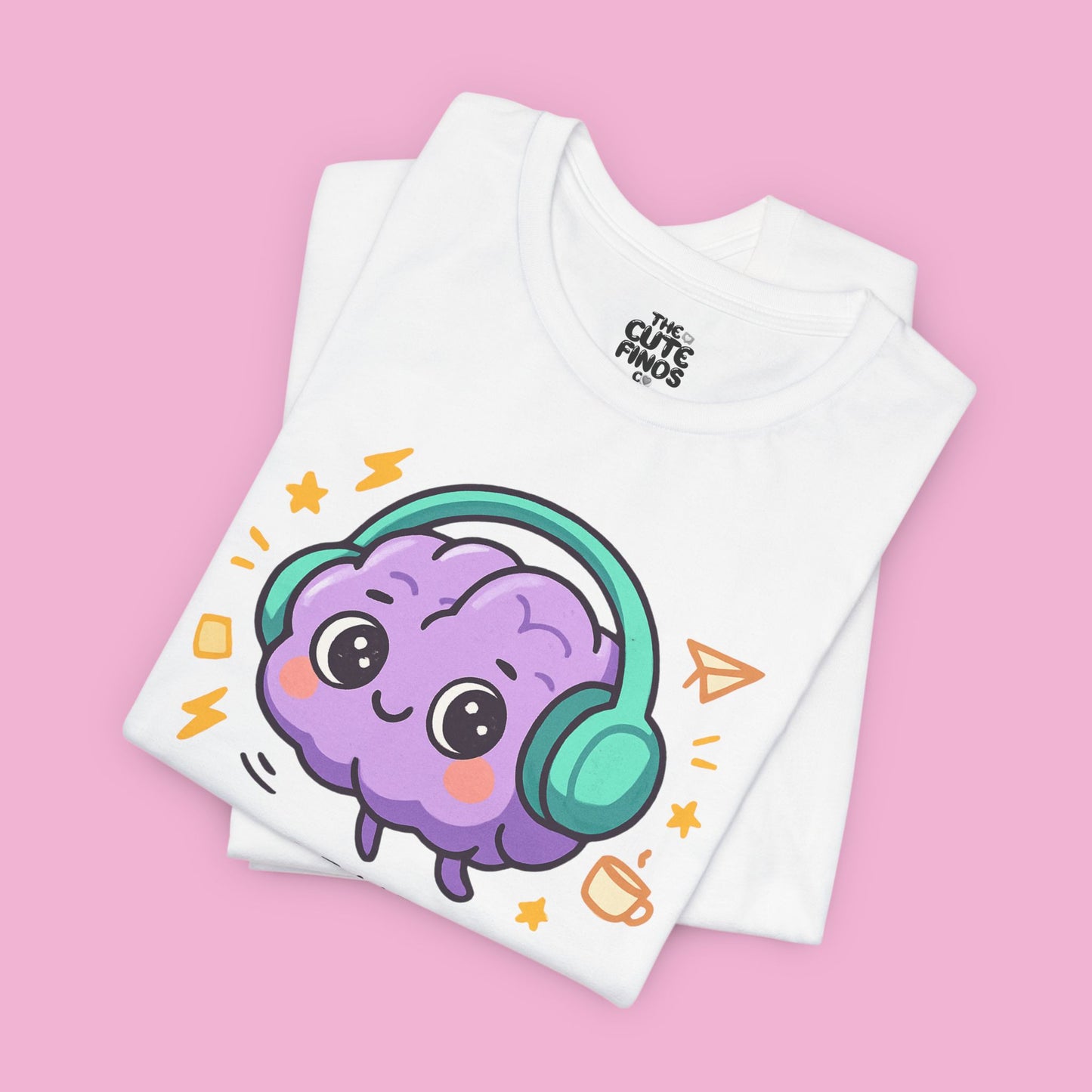 ADHD = Creative Energy 💖🧠 Kawaii Brain Headphones Tee