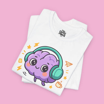 ADHD = Creative Energy 💖🧠 Kawaii Brain Headphones Tee