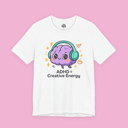 ADHD = Creative Energy 💖🧠 Kawaii Brain Headphones Tee