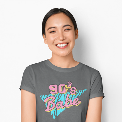 90s Babe Retro Graphic Tee ✨🪩💖 | Pink + Turquoise Splash