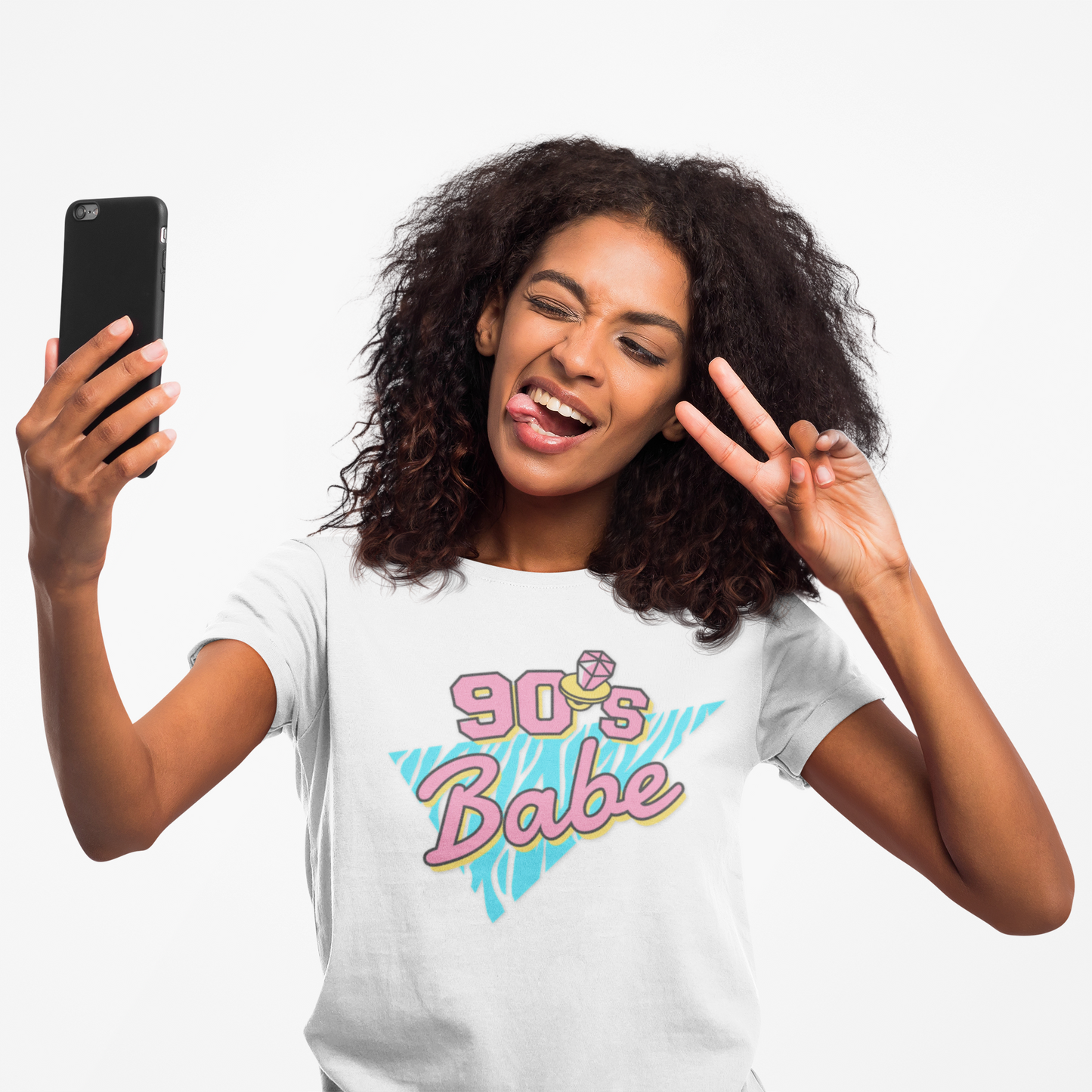 90s Babe Retro Graphic Tee ✨🪩💖 | Pink + Turquoise Splash