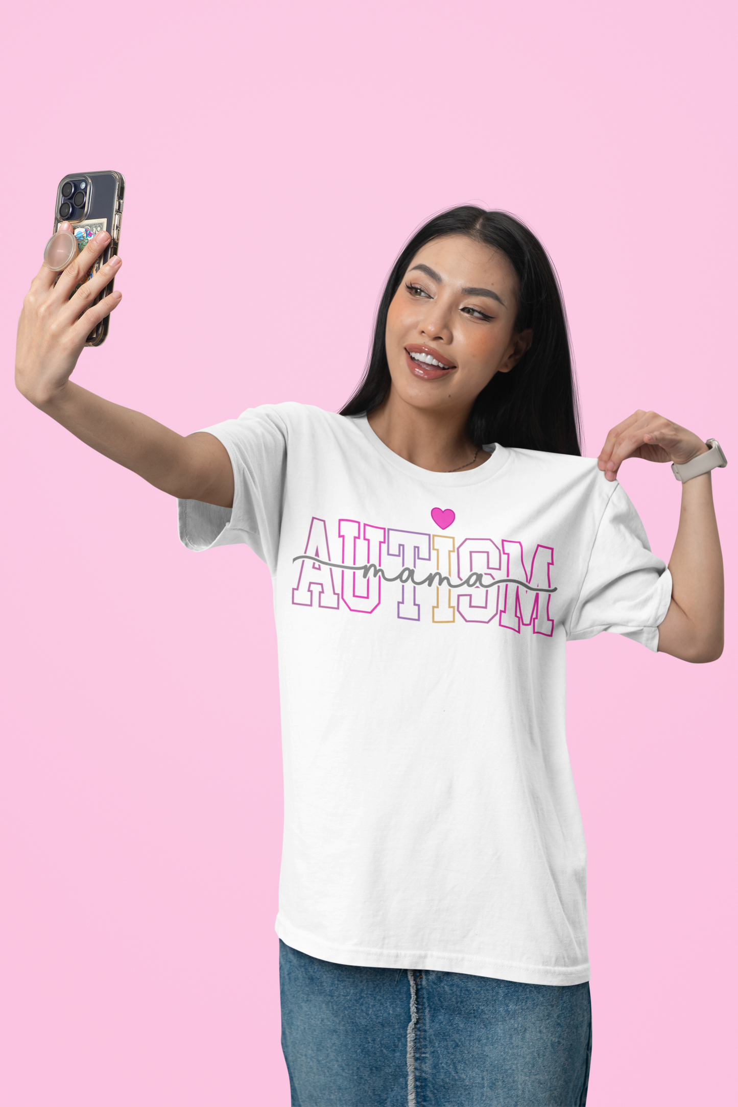 AUTISM Varsity Arch Tee 💖 Bold Heart - Awareness Collection • Adults & Teens