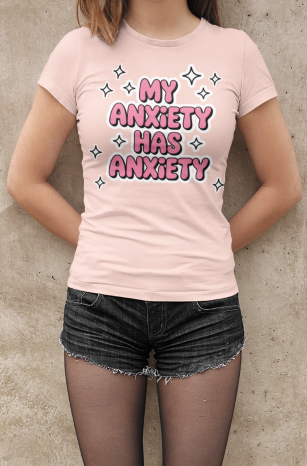 MY ANXIETY HAS ANXIETY Tee 💖✨ Pink Bubble Letters - Unisex | Teens & Adults