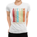 AUTISM AWARENESS Retro Stripes Tee 🌈 Vintage 70s . Unisex | Teens & Adults