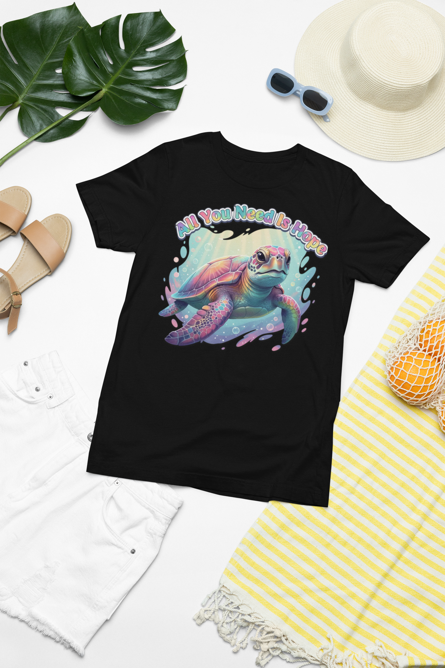 Hope the Turtle Graphic Tee | All You Need Is Hope Sea Turtle Shirt🐢