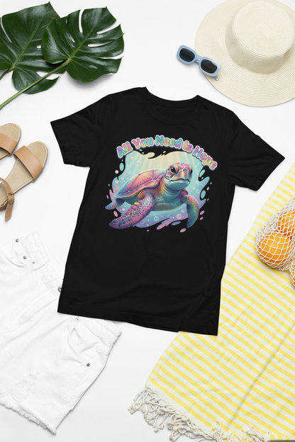 Hope the Turtle Graphic Tee | All You Need Is Hope Sea Turtle Shirt🐢