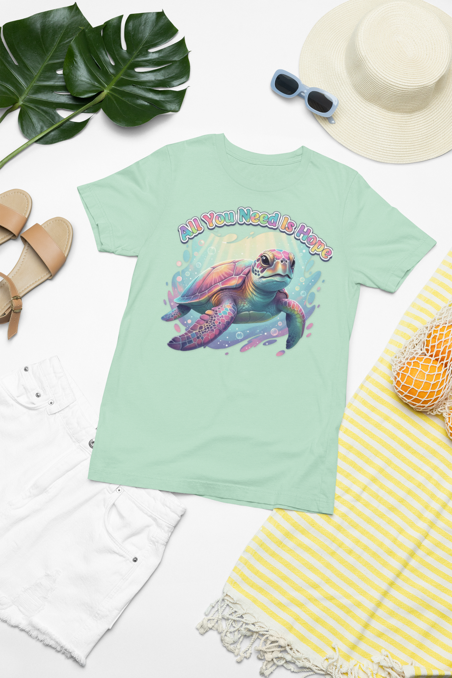 Hope the Turtle Graphic Tee | All You Need Is Hope Sea Turtle Shirt🐢