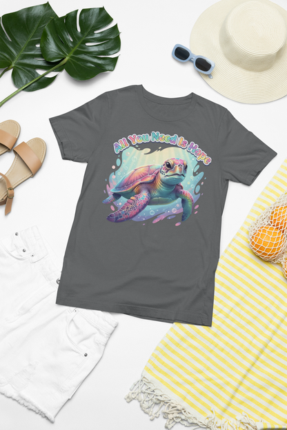 Hope the Turtle Graphic Tee | All You Need Is Hope Sea Turtle Shirt🐢
