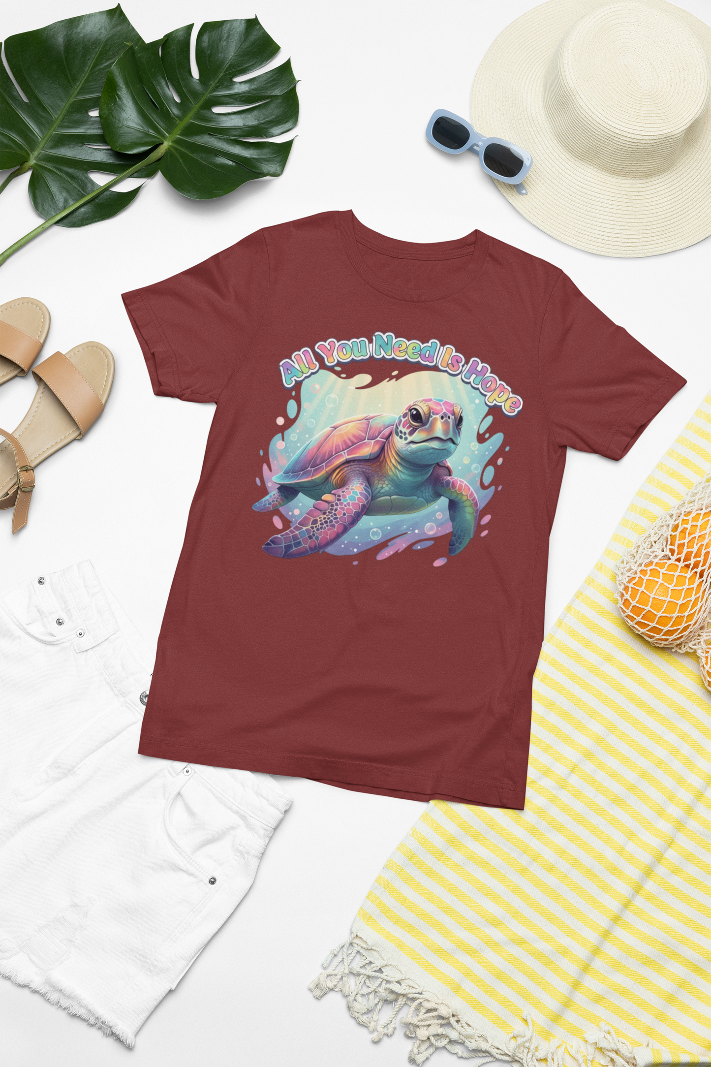 Hope the Turtle Graphic Tee | All You Need Is Hope Sea Turtle Shirt🐢