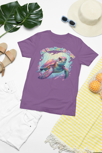 Hope the Turtle Graphic Tee | All You Need Is Hope Sea Turtle Shirt🐢