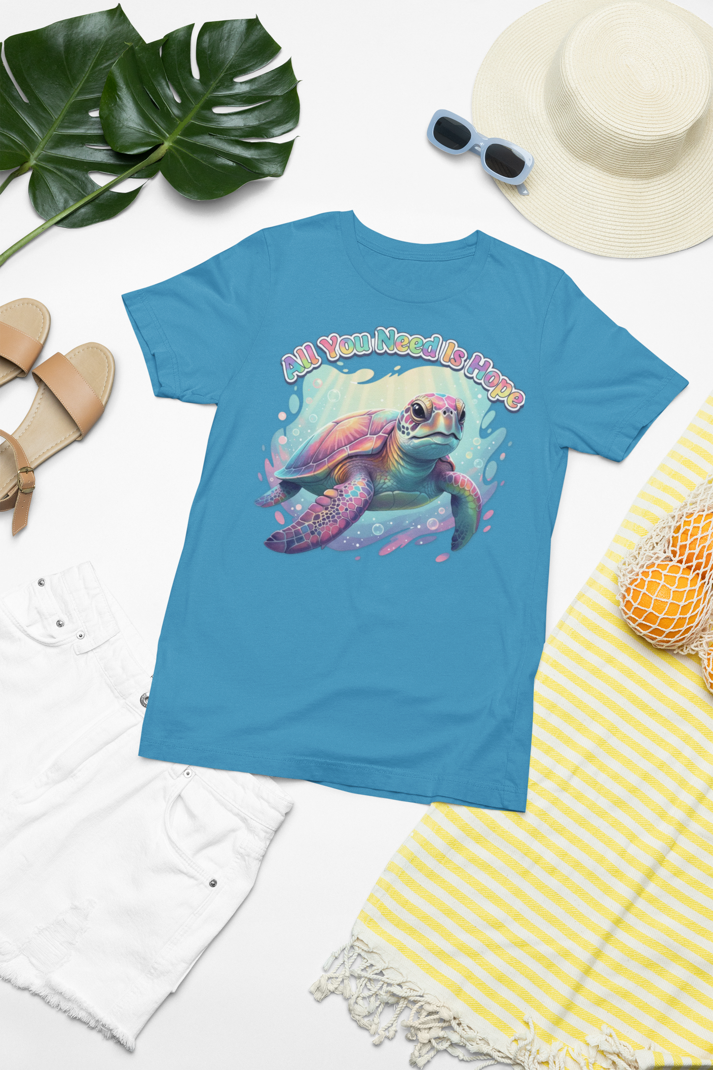 Hope the Turtle Graphic Tee | All You Need Is Hope Sea Turtle Shirt🐢