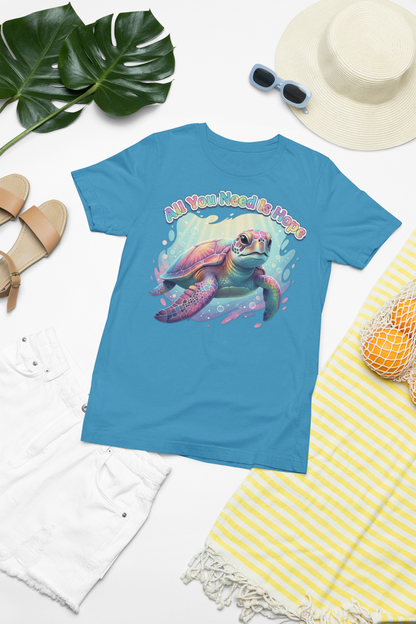 Hope the Turtle Graphic Tee | All You Need Is Hope Sea Turtle Shirt🐢