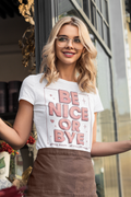 BE NICE OR BYE Graphic Tee 💬 | Unisex Softstyle | 5 Colors