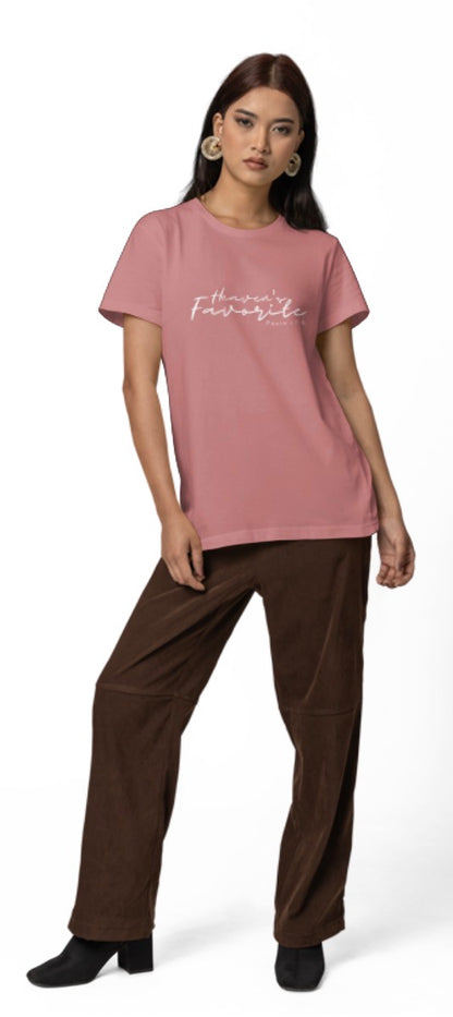 Heaven’s Favorite | Psalm 17:8 | Unisex Faith Tee (Red, Black, Mauve, Mauve Heather, Dark Gray Heather, Brown)