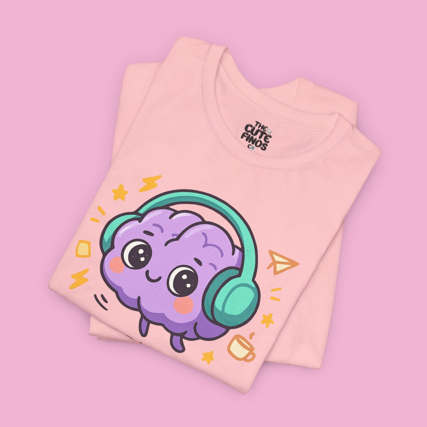 ADHD = Creative Energy 💖🧠 Kawaii Brain Headphones Tee