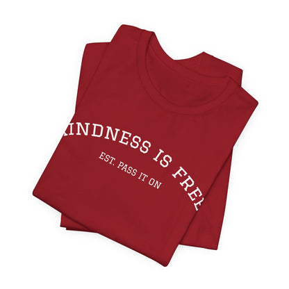 KINDNESS IS FREE Varsity Arch Tee | Unisex Softstyle | Multiple Colors 💭