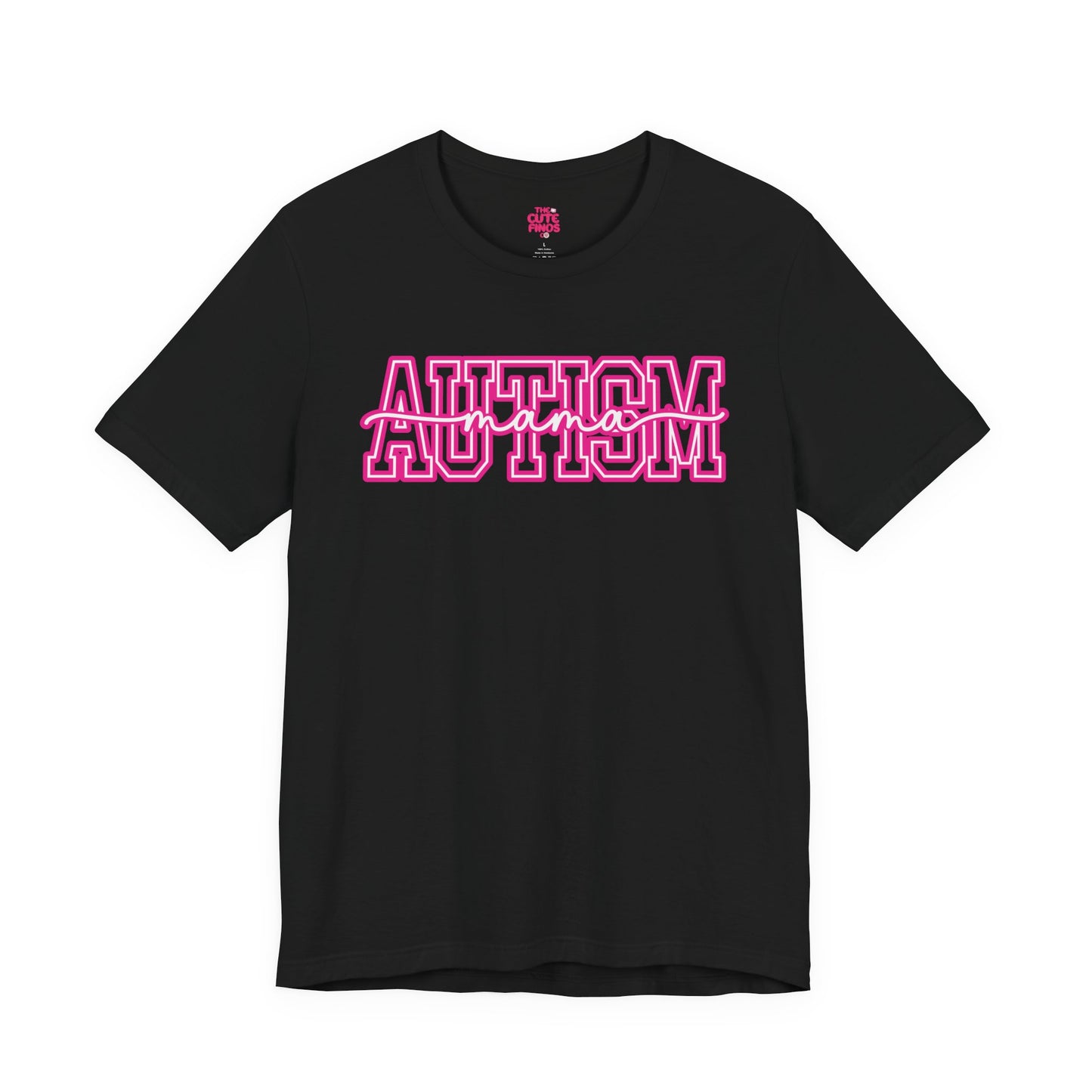 AUTISM Varsity Wordmark Tee 💖 (Pink Outline).  Unisex