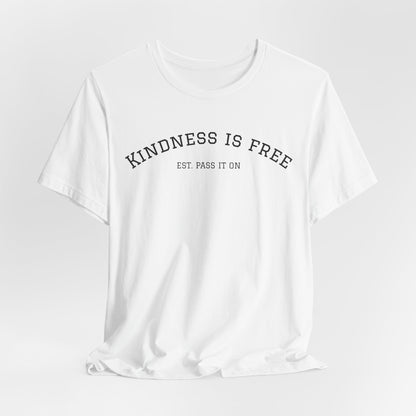 KINDNESS IS FREE Varsity Arch Tee | Unisex Softstyle | Multiple Colors 💭