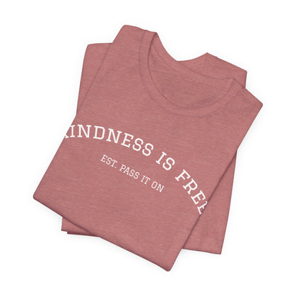 KINDNESS IS FREE Varsity Arch Tee | Unisex Softstyle | Multiple Colors 💭