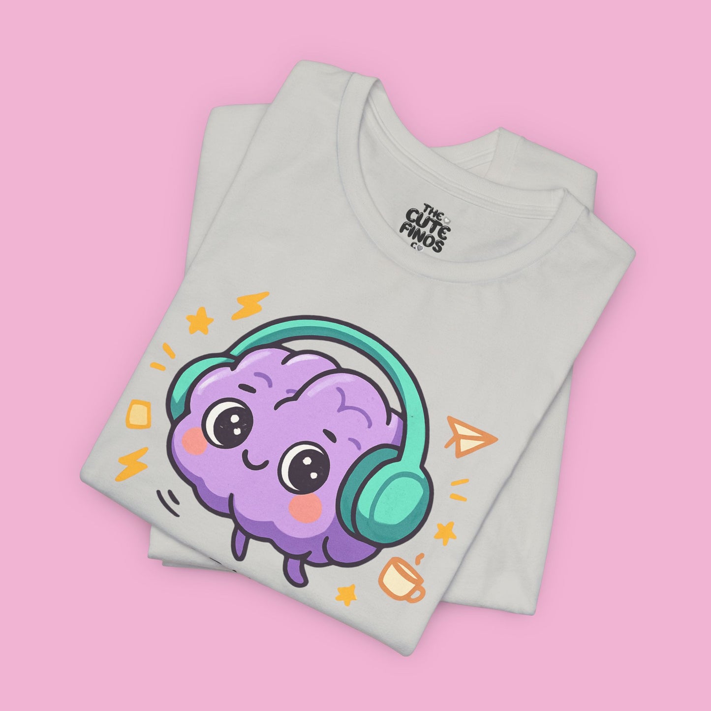 ADHD = Creative Energy 💖🧠 Kawaii Brain Headphones Tee