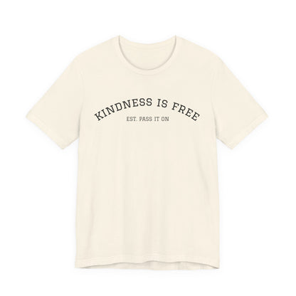 KINDNESS IS FREE Varsity Arch Tee | Unisex Softstyle | Multiple Colors 💭