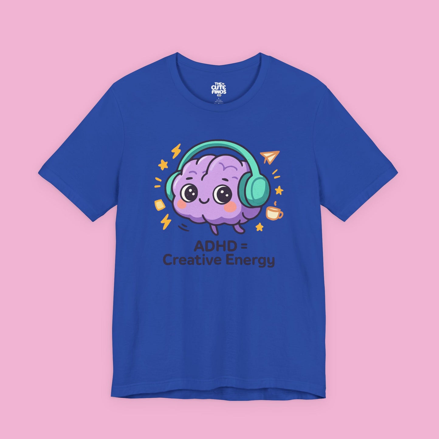 ADHD = Creative Energy 💖🧠 Kawaii Brain Headphones Tee