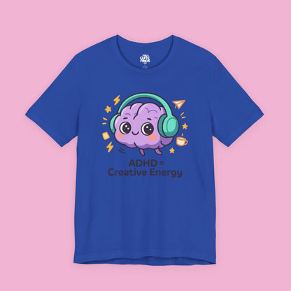 ADHD = Creative Energy 💖🧠 Kawaii Brain Headphones Tee
