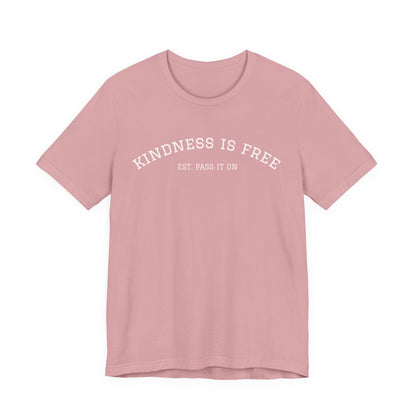 KINDNESS IS FREE Varsity Arch Tee | Unisex Softstyle | Multiple Colors 💭